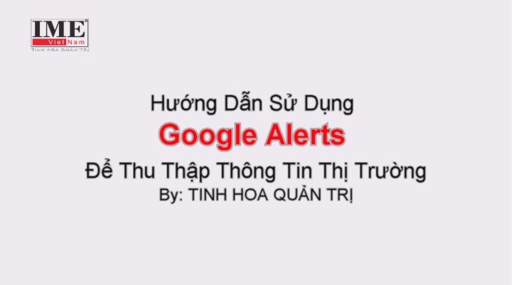 Sử dụng Google Alerts